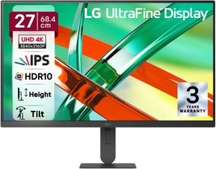 LG UltraFine 68.0 cm (27 inch) 4K Ultra HD LED Backlit IPS Panel with HDR10, DCI-P3 90%, 3-Side Virtually Borderless, DP, HDMI, Height/Tilt Adjustable Monitor (27U710B-BA / 27U710B-B)(Dynamic Action Sync, Response Time: 5 ms, 60 Hz…
