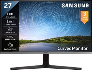 Samsung CR50 68.58 cm (27 inch) Curved Full HD LED Backlit VA Panel with HDMI, Audio Ports, 1800R,Flicker Free, Slim Design Monitor (LC27R500FHWXXL)(AMD Free Sync, Response Time: 4 ms, 60 Hz Refresh Rate)