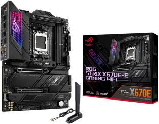 Add to Compare ASUS ROG STRIX X670E-E GAMING WIFI Motherboard Suitable For Desktop AMD X670 Data Rate DDR5 Maximum RAM Capacity 128 GB Form Factor: ATX 3 Years Domestic Warranty ₹52,149 ₹61,000 14% off Free delivery No Cost EMI from ₹5,795/month