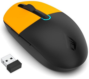Archer Tech Lab Precision 300 Wireless Mouse, Dual Mode Bluetooth /2.4GHz USB Nano Dongle Wireless Ambidextrous Optical Gaming Mouse(Orange, Black)