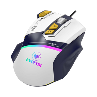 EVOFOX Blaze Wired Ambidextrous Optical Gaming Mouse with Upto 12800 DPI, 8 Programmable Buttons, 16.8M Color Prism RGB Lights, 7000 FPS Gaming Grade Sensor, 1.5m Braided Cable(USB 2.0, Blue)
