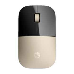 HP Z3700 /Slim form with USB receiver,16 month battery life, 1200DPI Ambidextrous Optical Mouse With Bluetooth(2.4GHz Wireless, Gold, Black)