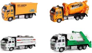 Fronted Die cast Metal City Sanitation Truck Scale Model Toy Multi Color(Any 1 Out of 4)