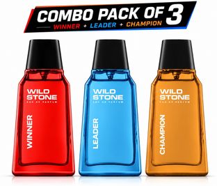 Wild Stone Winner, Leader & Champion Perfume, Long-Lasting & Luxury Fragrance (Pack of 3) Eau de Parfum - 90 ml(For Men)