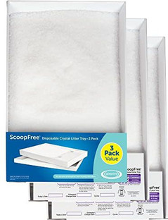 PetSafe ScoopFree Self-Cleaning Cat Litter Box Tray Refills Non-Clumping Crystal Cat Litter 6-Pack 