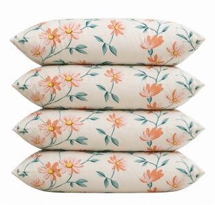 Sifflex Polyester Fibre Sleeping Pillow Pack of 4 Floral Luxury(Multicolor)