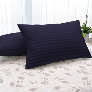 LA VERNE Microfibre Sleeping Pillow Pack of 2 Stripes(Black)