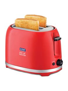 KENT Pop Up Toaster|Automatic Pop Up|7 Browning Modes|Removable BreadCrumb Tray 850 W Pop Up Toaster(Red)