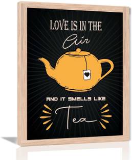 Tea Quotes Wall Frames for Kitchen and Restaurant Wall Decor - Photo Frames for Cafe, Tea Shops Wall Decor - Wall Poster with Frame (11 inch x 14 inch, Multi) Paper Print
