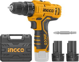 INGCO Ingco CIDLI1232 Cordless Drill, 12V Lithium-ion Tool Kit With 2 pcs 1.5Ah Battery, 10mm Chuck Co...