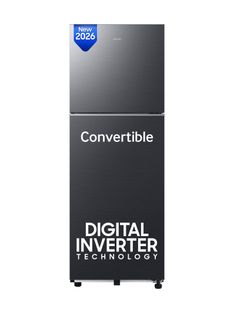Samsung 236 L Frost Free Double Door 3 Star Refrigerator with Convertible, Digital Inverter, 2026 Model(BLACK DOI, RT40H28U3FHL)