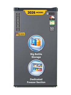 realme TechLife 84 L Direct Cool Single Door 2 Star Refrigerator(Silver Grey, 85VD2RM26|85VD2RM26-SG)