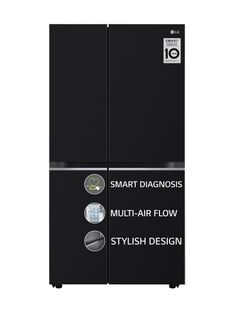 LG 655 L Frost Free Side by Side Refrigerator with Smart Inverter Compressor, Smart Diagnosis, Express Freezing & Multi Digital Sensors(Western Black, GL-B257HWBY)