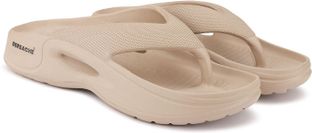 BERSACHE Men Flip Flops(Beige , 9)