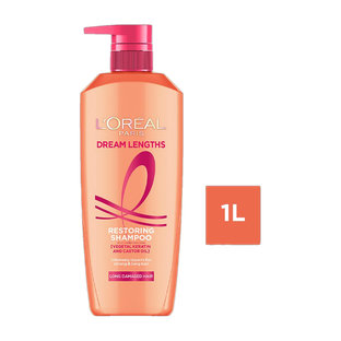 L'Oréal Paris Dream Lengths Shampoo | with vegetal keratin and castor oil(1 L)