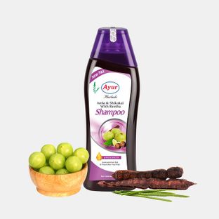 AYUR HERBALS Amla & Shikakai Shampoo with Reetha I Best for Hair Fall I(500 ml)