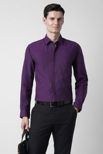 PETER ENGLAND Men Solid Formal Purple Shirt