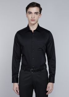 Blackberrys Men Solid Formal Black Shirt