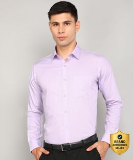 Raymond Men Checkered Formal Purple Shirt