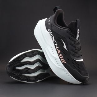 asian Aerofoam-01 Men’s Running Shoes with Mesh Upper and Energy Return Sole Running Shoes For Men(Black, White , 6)