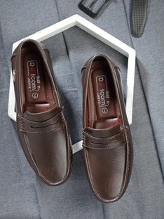 action DOTCOM DRIVE-43 Trendy Comfortable Durable Casual Slip-On Loafers For Men(Brown , 9)