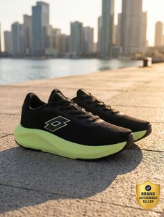 LOTTO Xwift Knit Running Shoes For Men(Black , 8)