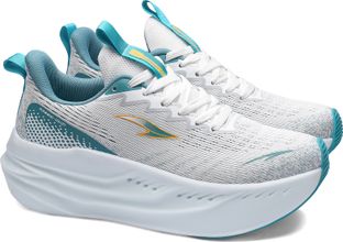 asian Aerofoam-02 Men’s Running Shoes with Mesh Upper and Energy Return Sole Running Shoes For Men(White, Green , 6)