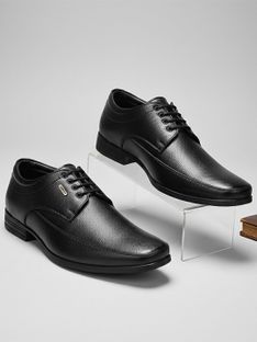 LIBERTY Fortune HML-88E Black Formal Lacing Derby Shoes for Men Derby For Men(Black , 6)
