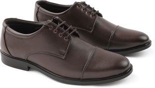 LIBERTY Fortune HML-13E Formal Lacing Shoes With PU Sole | Lightweight and Comfortable Oxford For Men(Brown , 6)