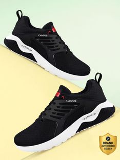 CAMPUS CRYSTA PRO Running Shoes For Men(Black , 9)