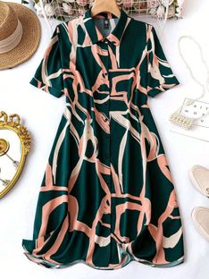 METRONAUT Women A-line Green Midi/Calf Length Dress