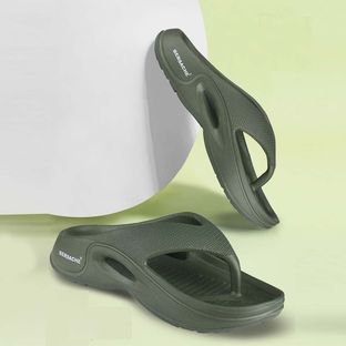 BERSACHE Men Flip Flops(Green , 4)