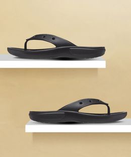 CROCS Unisex Classic Flip Flops(Black , 9 UK/India)