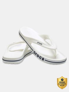 CROCS Unisex Bayaband Flip Flip Flops(White, Blue , 9 UK/India)