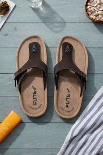 FLITE Men Slippers(Brown , 6)