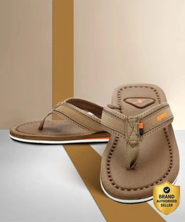 Sparx Men SFG-48 Flip Flops(Beige , 6)