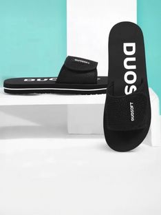 DUOSOFT Women Doctor|Orthopedic|Lightweight|Antiskid Non Slip Slippers(Black , 5)