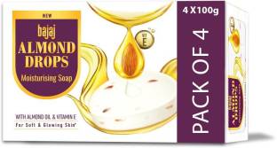 BAJAJ Almond Drops Moisturizing Soap 100Gm Pack of 4