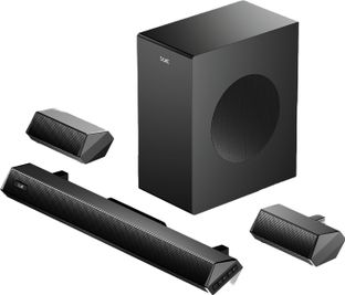 boAt Aavante Bar Prime B300, Subwoofer,Dual Rear Speakers,5.1 CH,EQ Modes,BT v5.3 300 W Bluetooth Soundbar(Charcoal Black, 5.1 Channel)