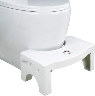Squatting Toilet Step Stool White Height 7 Inch 