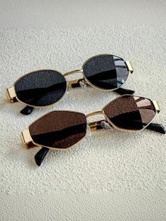 VERICAN Octagonal, Oval Sunglasses(For Women, Brown, Black)