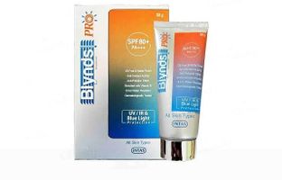 Blynds Sunscreen - SPF 80+ PA+++ Pro Sunscreen Gel, SPF 80+ PA+++, UV/IR & Blue Light Protection(50 g)