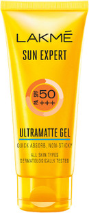 lakme sun expert ultra matte spf 50 pa+++ gel sunscreen