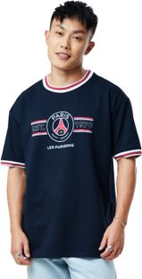 The Souled Store Graphic Print Men Round Neck Navy Blue T-Shirt