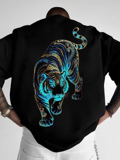 HADAR Graphic Print Men Round Neck Black T-Shirt