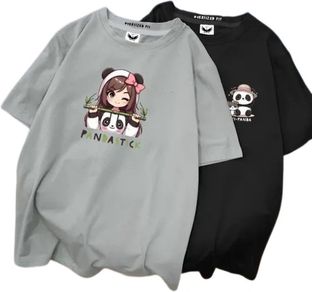 CS CHROMA STYLE Graphic Print Women Round Neck Grey, Black T-Shirt