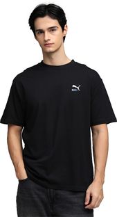PUMA Solid Men Crew Neck Black T-Shirt