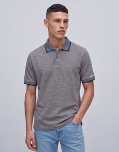 VAN HEUSEN Solid Men Polo Neck Black T-Shirt