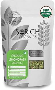 Sorich Organics USDA Organic Lemon Grass Green Tea -100GM|Tea for Weight Loss. Lemon Grass Green Tea Pouch