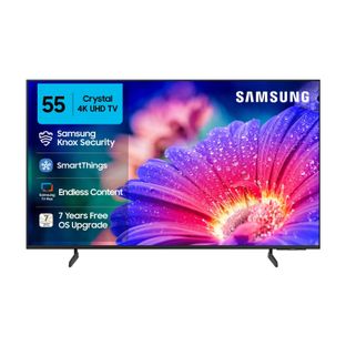 Samsung Crystal 4K Vista 138 cm (55 inch) Ultra HD (4K) LED Smart Tizen TV with 4K Upscaling | HDR 10+ | PurColor | Slim Look | Samsung Knox Security | 100+ Free Channels | Voice Ready with SmartThings App | Universal…
